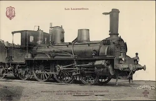 Ak Französische Eisenbahn, Cie d'Orleans, Dampflok No. 461