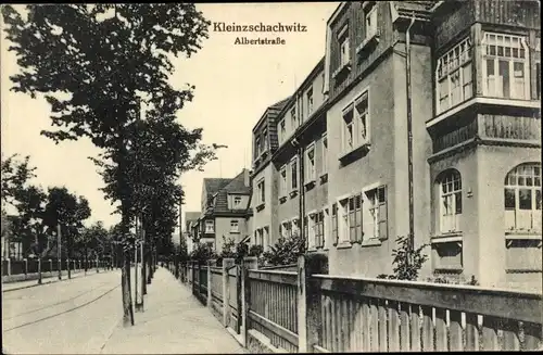 Ak Dresden Ost Kleinzschachwitz, Albertstraße, Gebäude