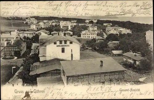 Ak Ostseebad Göhren auf Rügen, Gesamtansicht, Hotel