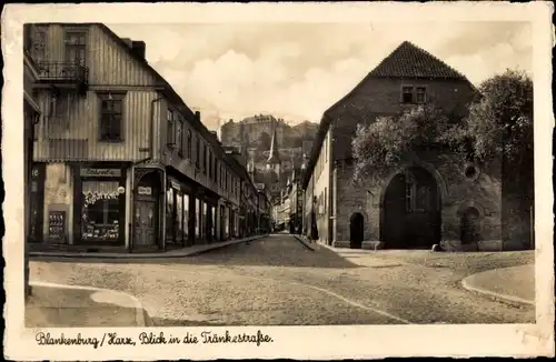 Ak Blankenburg am Harz, Blick in die Tränkestraße