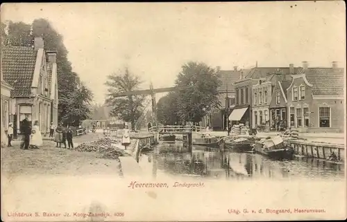 Ak Heerenveen Friesland Niederlande, Lindegracht