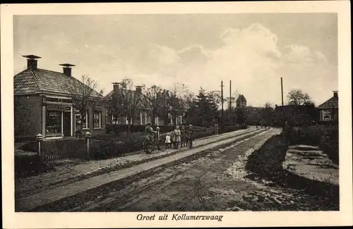 Ak Kollumerzwaag Friesland Niederlande, Straßenpartie