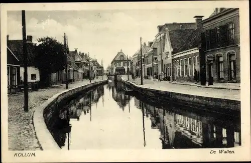 Ak Kollum Kollumerland en Nieuwkruisland Friesland Niederlande, De Wallen