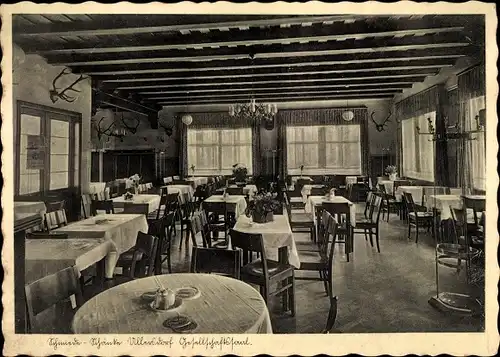 Ak Ullersdorf Radeberg in Sachsen, Gasthof Schmiede Schänke, Gesellschaftssaal