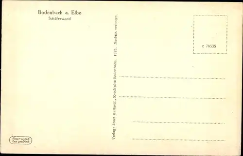 Ak Podmokly Bodenbach Děčín Tetschen an der Elbe Region Aussig, Schäferwand