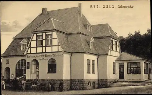 Ak Schwenke Halver im Märkischen Kreis, Gasthaus zur Post, Inh. Karl Goes