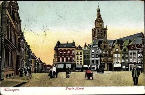 Ak Nijmegen Gelderland, Groote Markt
