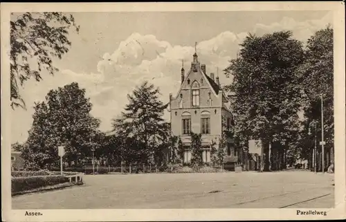 Ak Assen Drenthe Niederlande, Parallelweg