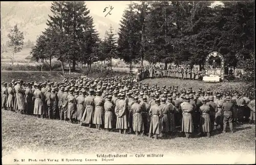 Ak Schweizer Armee, Feldgottesdienst, Culte militaire