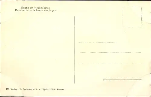 Ak Schweizer Armee, Gebirgsartillerie, Artillerie de montagne, Küche im Hochgebirge, Cuisine
