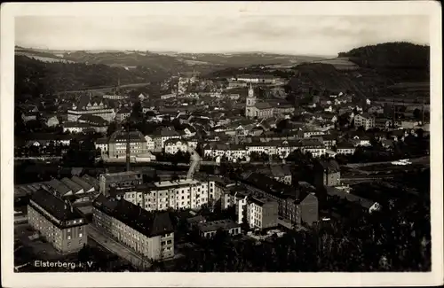 Ak Elsterberg im Vogtland, Fliegeraufnahme