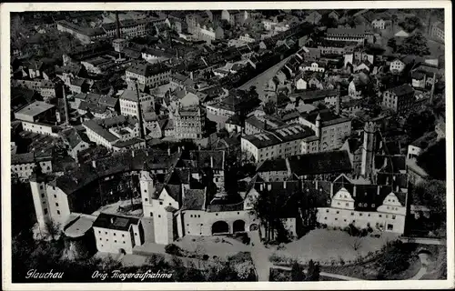 Ak Glauchau in Sachsen, Fliegeraufnahme