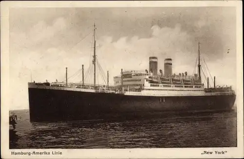 Ak Dampfer New York, HAPAG