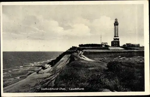 Ak Niechorze Seebad Horst Pommern, Leuchtturm