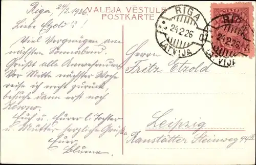 Ak Riga Lettland, Hafenansicht