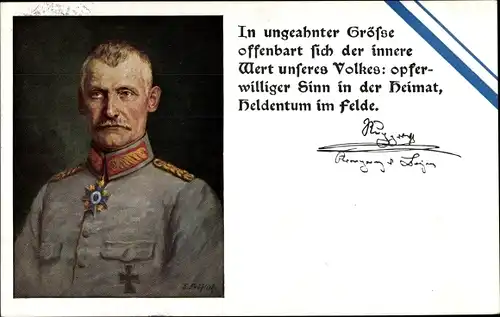 Künstler Ak Kronprinz Rupprecht von Bayern, Portrait