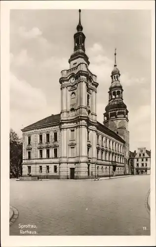 Ak Szprotawa Sprottau Schlesien, Ratusz, Rathaus