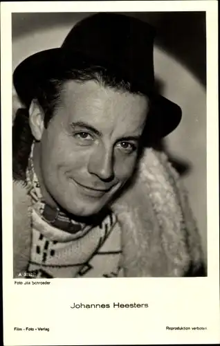 Ak Schauspieler Johannes Heesters, Portrait mit Hut