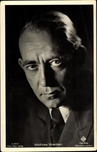 Ak Schauspieler Mathias Wieman, Portrait, Ufa Film