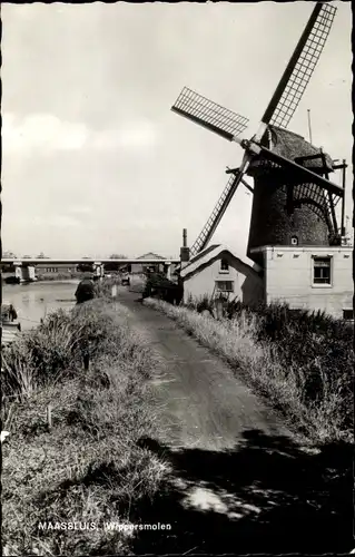 Ak Maassluis Südholland, Wippersmolen