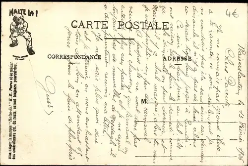 Buchstaben Ak C, Alphabet du Soldat, Correspondance Troublee, französische Soldaten