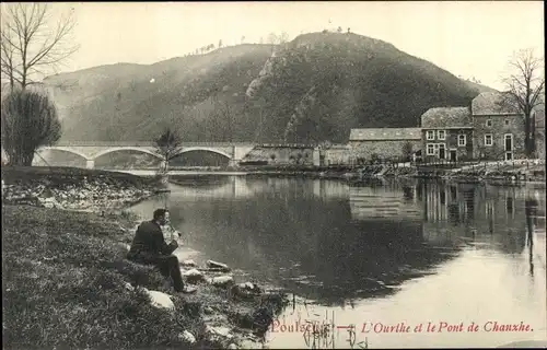 Ak Poulseur Wallonien Lüttich, L'Ourthe et le Pont de Chanxhe