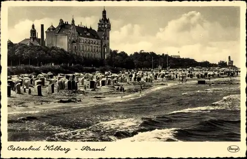 Ak Kołobrzeg Kolberg Pommern, Strand