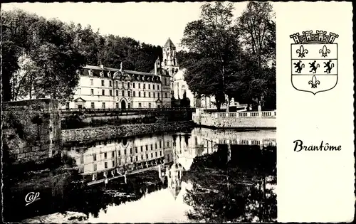 Ak Brantôme Dordogne, La Dronne et l'Abbaye