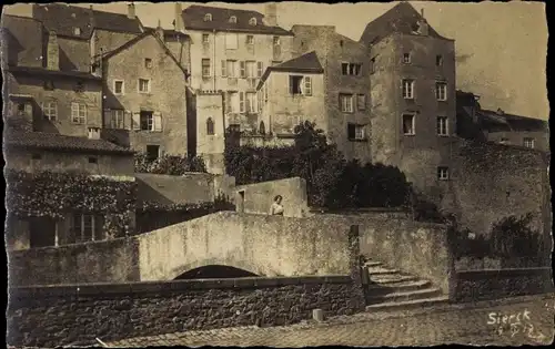 Foto Ak Sierck Lothringen Moselle, Gebäude, Brücke