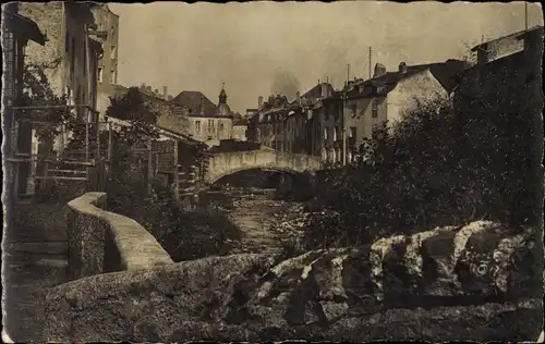 Foto Ak Sierck Lothringen Moselle, Ortspartie, Brücke