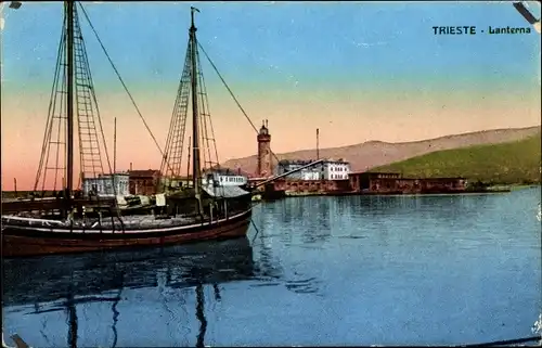 Ak Triest Trieste Friuli Venezia Giulia, Lanterna