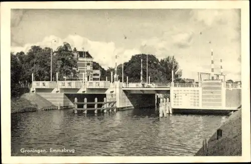 Ak Groningen Niederlande, Emmabrug