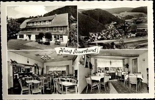 Ak Willingen Upland Hochsauerland, Haus Sauerland, Innen und Außen