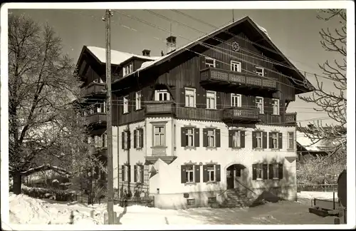 Foto Ak Immenstadt im Allgäu Schwaben, Jugendkurheim, Außenansicht, Winter