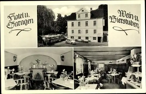 Ak Bad Oeynhausen in Westfalen, Hotel Finselbach, Außenansicht, Speiseraum