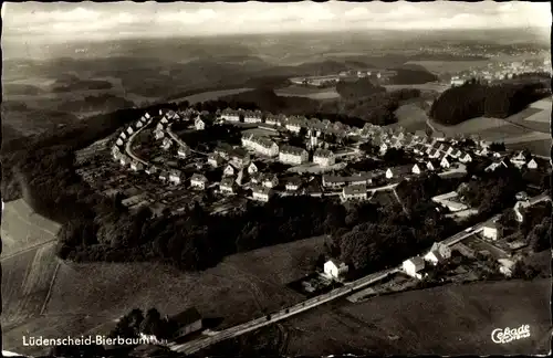 Ak Bierbaum Lüdenscheid im Märkischen Kreis, Panorama, Fliegeraufnahme