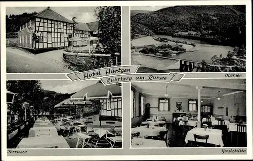 Ak Rurberg Simmerath in der Eifel, Hotel Hürtgen, Obersee, Terrasse, Gaststätte