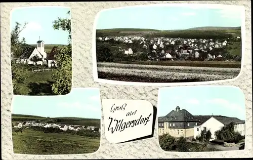 Ak Wilgersdorf Wilnsdorf Kreis Siegen, Panorama, Kirche