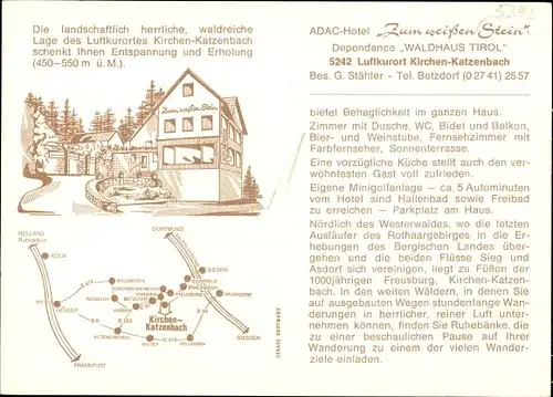 Ak Katzenbach Kirchen an der Sieg, Hotel zum weißen Stein, Dependance Waldhaus Tirol