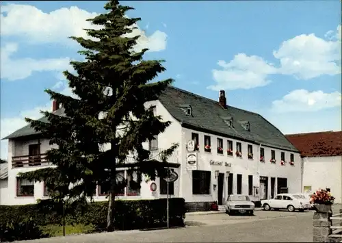 Ak Großlittgen in der Eifel, Gasthaus Pension Heck, Außenansicht