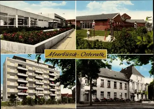 Ak Osterath Meerbusch am Niederrhein, Gebäude, Straßenansicht, Spielplatz