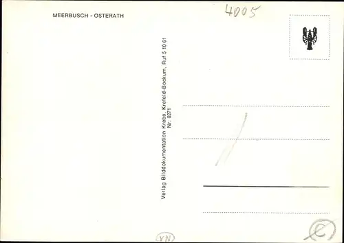 Ak Osterath Meerbusch am Niederrhein, Gebäude, Straßenansicht, Spielplatz