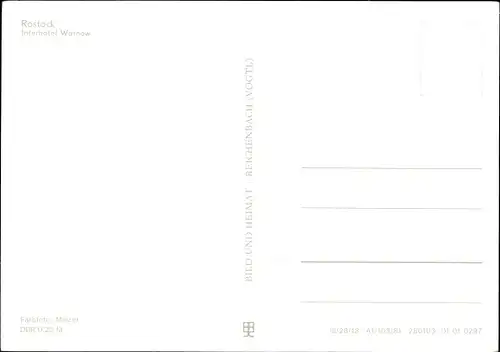 Ak Hansestadt Rostock, Interhotel Warnow