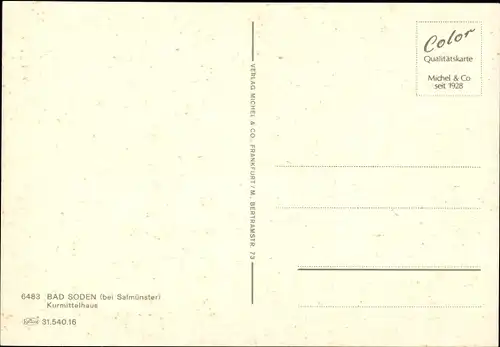 Ak Bad Soden Salmünster in Hessen, Kurmittelhaus