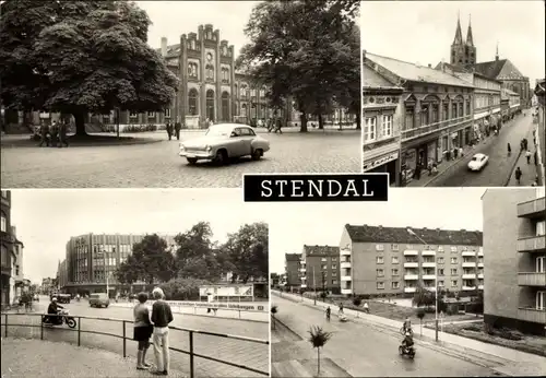 Ak Stendal in der Altmark, Bahnhof, Breite Straße, Winckelmannplatz, Wilhelm Pieck Straße