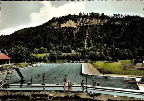 Ak Oberndorf am Neckar, Freibad, Badende