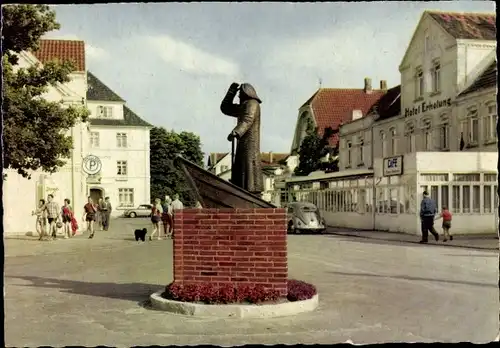 Ak Ostseebad Kellenhusen in Holstein, Deichstraße mit Wahrzeichen Kellenhusen, Hotel Erholung