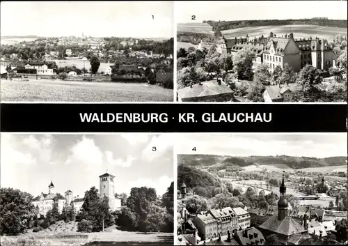 Ak Waldenburg Sachsen, Pädagogische Schule für Kindergärtnerinnen, Klinik für Tuberkulose, Panorama