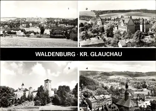 Ak Waldenburg Sachsen, Pädagogische Schule für Kindergärtnerinnen, Klinik für Tuberkulose, Panorama