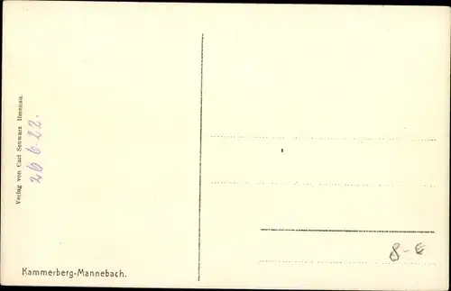 Ak Kammerberg Manebach Ilmenau in Thüringen, Ortsansicht